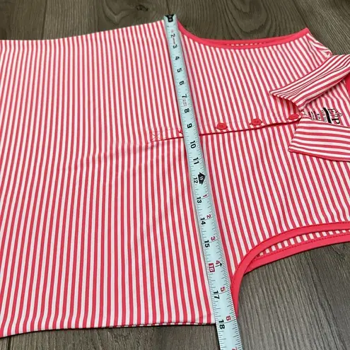 EP Pro Tour Tech Striped Golf Tennis Polos Tank Tops Pink Green Size Small