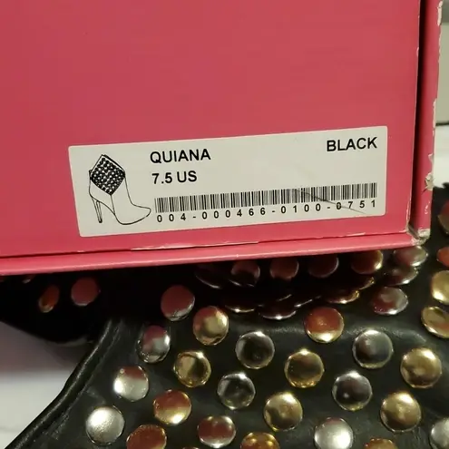 STUDDED SEXY SPIKE ANKLE BOOTS WITH HEELS SZ 8/M Gold