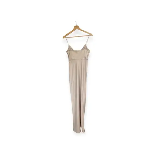 BHLDN Freya Satin Charmeuse Bridesmaid Dress in Champagne Sz 2 NWT Anthropologie