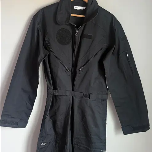 Good American NEW  Cotton Long Sleeve Flight Suit In Black