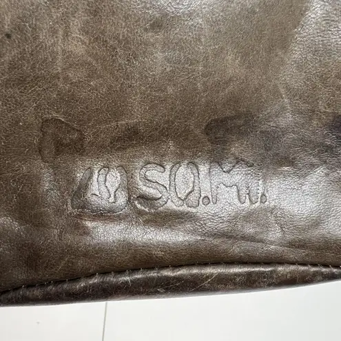 49 Square Miles Pouch Brown Genuine Leather Clutch Wallet Coin Purse Fold Over