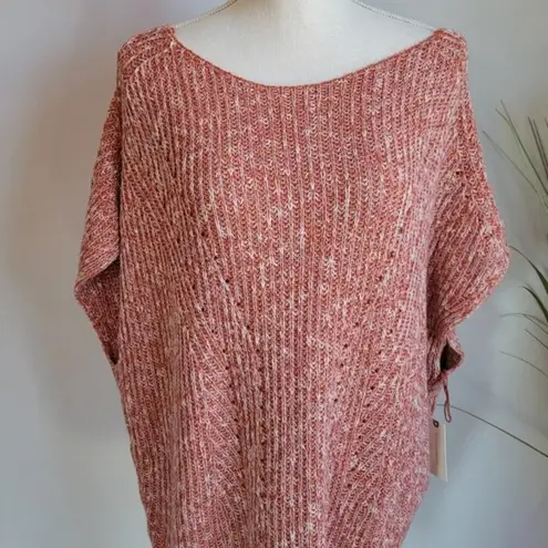 Anthropologie , Pilcro, New Knitted Red Marled Tunic Oversized Top, Medium