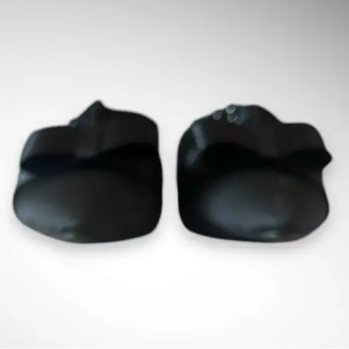 J. RENEE Black Randa Satin Pointy Toe Mule Sandal W/ Bow Detail Size 7.5 | NWOT