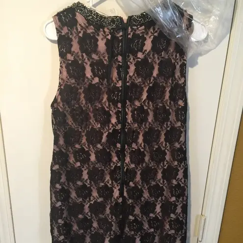 Diesel women's S nylon lace double belted embellished neck "D-IRIS" dress