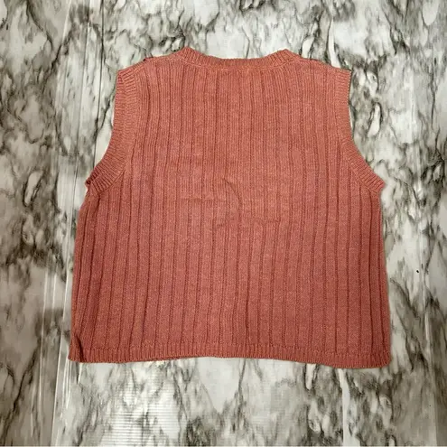 Bryn Connelly Womens Size M Pink Embroidered Forget Me Knots Ribbon Vest Vintage Size M