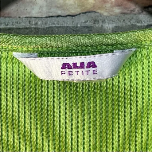 American Vintage Vintage Vibrant Lime Green ALIA Ribbed Sleeveless Tank Top — L