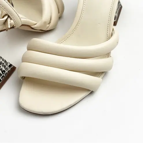 Circus by Sam Edelman Bobbie Ivory Sculpted Geometric Strappy Heels, Size 8