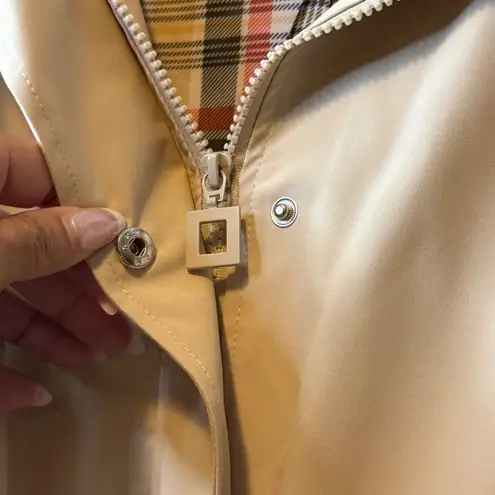 Polydeer New Beige Plaid Lined Hooded Raincoat/Boots 2X Set Drawstring Waist Tan Size XXL - Image 5