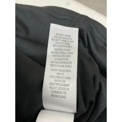 Adrienne Womans Papell Black Cap Sleeve Scalloped Hem & Neck Above Knee Dress 2