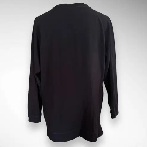 Stella & Dot Black The Zip Pullover Sweatshirt Large | EUC