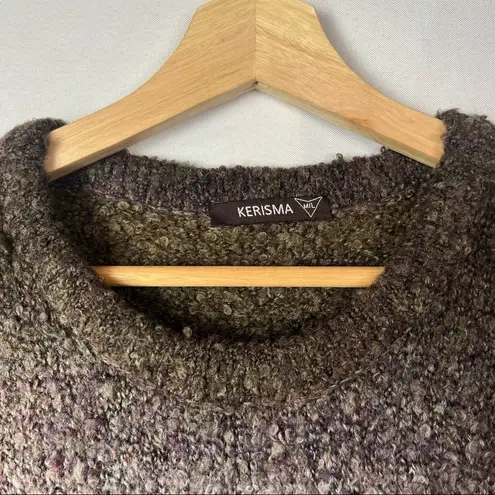 Kerisma Boutique Brown Knit Batwing Crewneck Pullover Sweater M