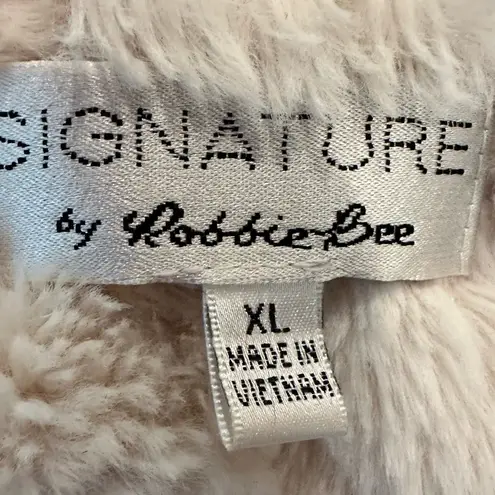 Signature By Robbie Bee Cream Women’s Faux Fur Evening Coat Jacket Size XL