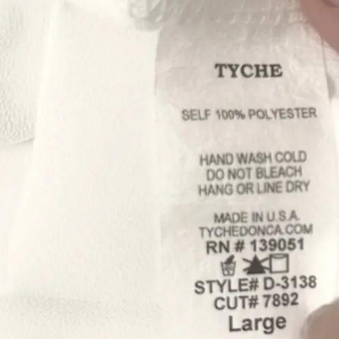 Tyche One Shoulder Pullover Flowy Blouse Tank Top Tunic Shirt White L NWOT