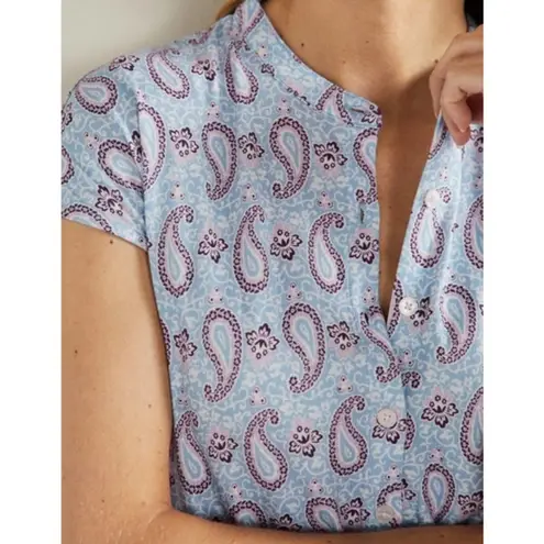 Boden Flippy Jersey Mini Dress Short Sleeve
Enchanting Paisley Floral Blue 10R Size 10