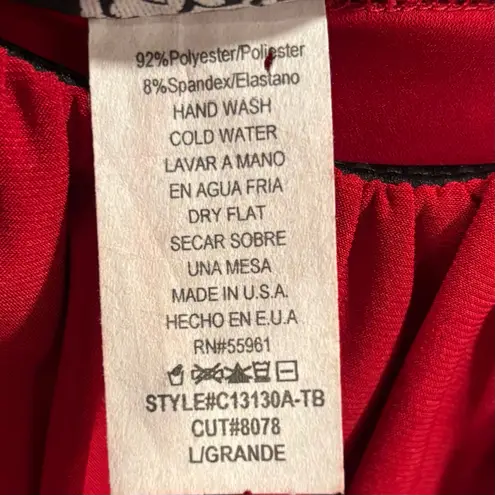 Taboo Y2K Red Spaghetti Strap Mini Dress, Sweetheart Neckline, Size Large