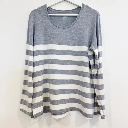 Majestic Filatures Soft Touch Striped Shirt Blue Size L