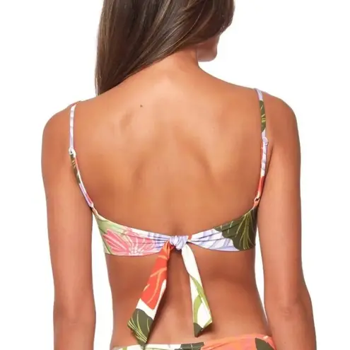 Sanctuary  Tropical V Wire Bikini Removable Pads Swim Top Size L NWT