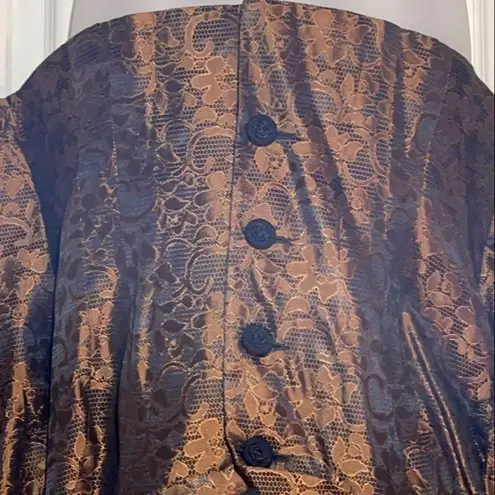 Maggy London Vintage 1990s Bronze Metallic Blazer 14