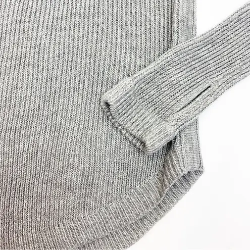 Lululemon  Cabin Yogi Long Sleeve Heathered Medium Grey Ribbed Cashmere Sweater