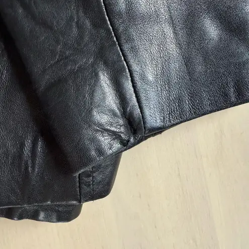 Adler Collection Black Genuine Leather Jacket NZ Lambskin Fully Lined, Large