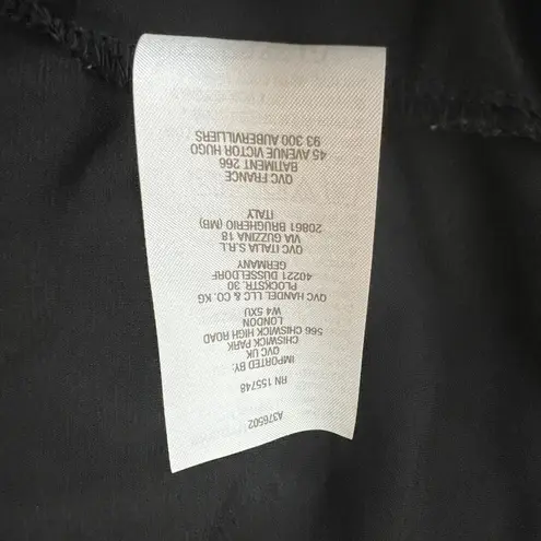 Attitudes by Renee Cardigan Fringe Topper Womens 3X Black Como Jersey Knit Open