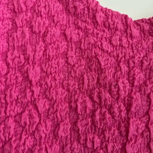 Maeve Anthropologie Socialite Popcorn Top Hot Pink Size M