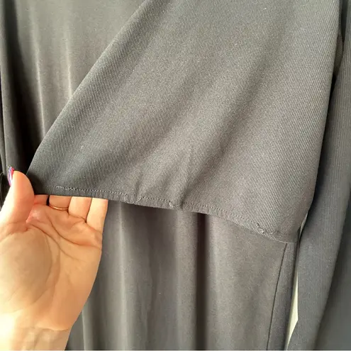 Eloquii Black Wrap Cut Out Front Long Sleeve Maxi Dress 18/20