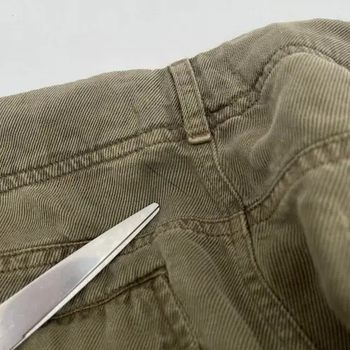 Bella Dahl Sienna Pants Size 31 NWT Rolled Cargo Linen Blend Jogger Green Casual