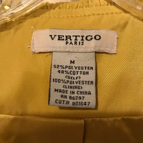 Vertigo Paris Yellow Belted Trench Coat