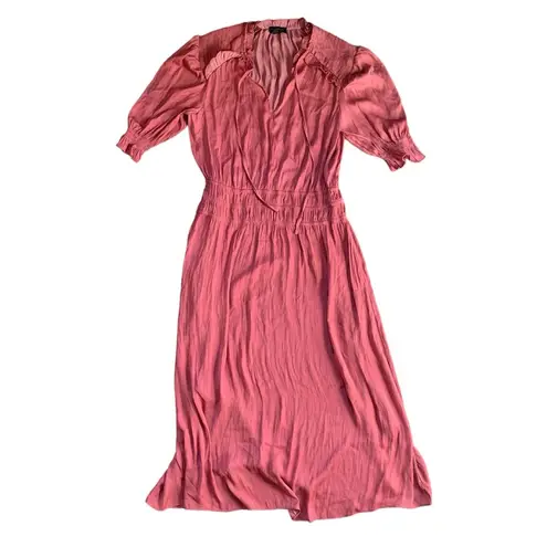 Current Air Los Angeles Cape May Midi Dress Pink M