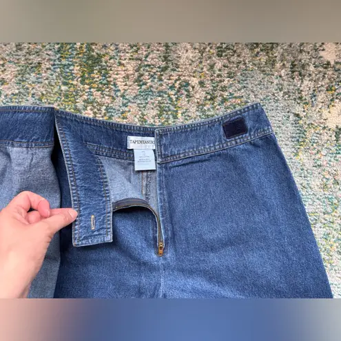 Vintage Y2K Tapemeasure denim jean skort, size 12 Blue