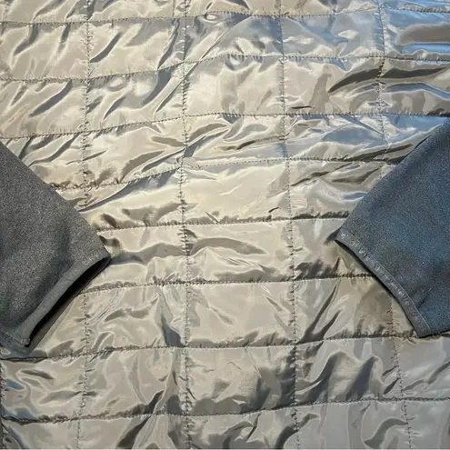 Orvis Jacket Women’s XXL Gray Fleece Puffer Front Full Zip Hybrid Hiking Outdoor