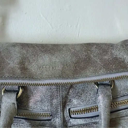 Aimee Kestenberg Bag Jaylin Metallic Leather Satchel Shoulder Rose Gold