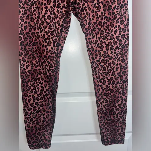 Balance Collection Balance Collections Pink All Over Cheetah Print Stretchy Yoga Gym Leggings Sz L