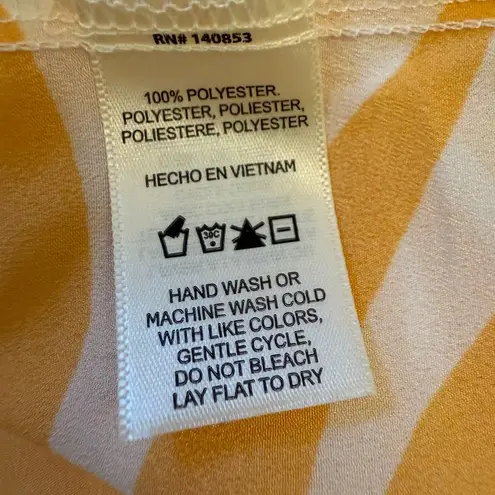 Maison Du Soir Yellow Magnolia Luxe Robe Kimono Coverup Tropical Palm Print M/L Size undefined