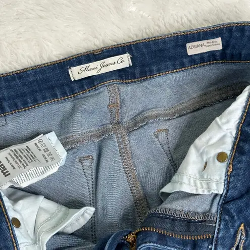 Mavi Jeans Mavi Adriana Super Skinny Dark Blue Jean Women 29 (32X31) Mid Rise Stretch Denim