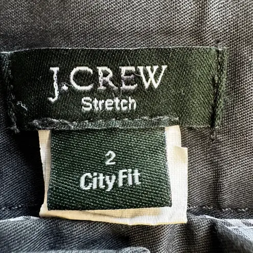 J Crew Cocktail Capri Pants Women's Sz 2 Gray City Fit Cotton