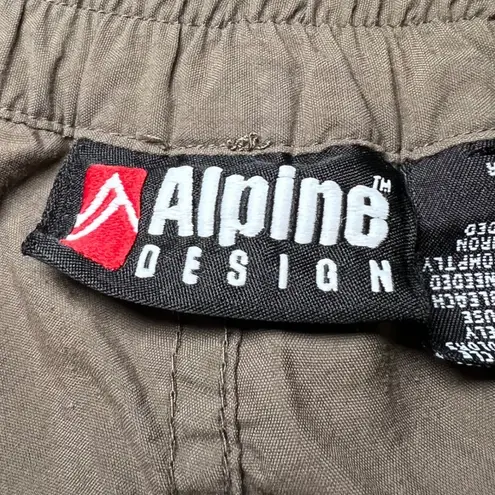 Alpine Design Hiking Shorts Womens Medium Khaki Nylon Outdoors Utility Quick Dry - Image 4
