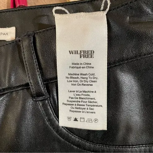 Aritzia Wilfred free charm faux leather pants black size 8