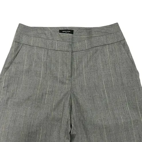 Herve Leger High Waist Wide Leg Dress Pants Striped Luxury Professional Size L