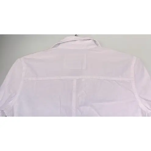 NWOT Frank & Eileen Ireland Italian Linen Button Up Romper Playsuit Utility XXS White