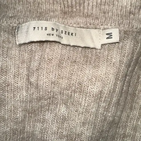 7115 by szeki molly collared short sleeve top Merino Wool Blend EUC Size M Size M