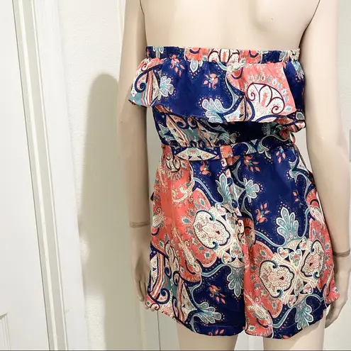 MP Metropark Ruffle Tube Strapless Romper S