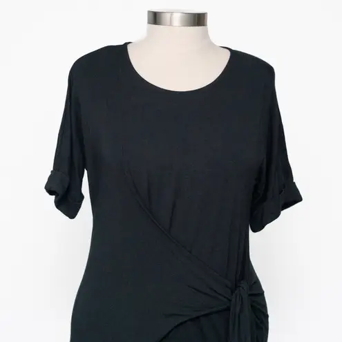 Nic+Zoe Knit Tie Dress Black Onyx Medium