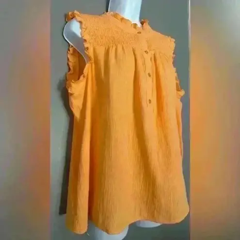 Studio West  Women's Gauge Smocked Ruffle Neck Top (297)