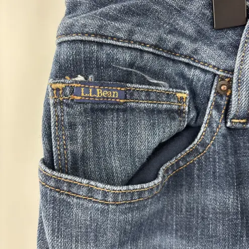 L.L. Bean Favorite Fit Womens Straight Leg Blue Jeans Size 16 Medium Tall