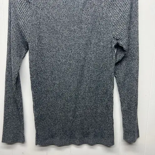 INC  Charcoal Ribbed Long Sleeve Stretch Women's Pullover Sweater Size XS