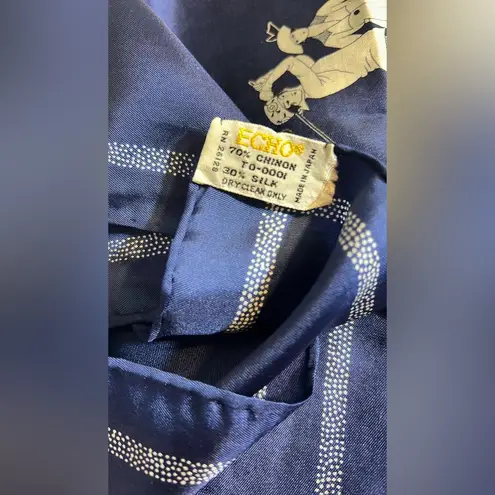 ECHO Blue Vintage Golf Print Scarf 25x25
Vintage Country Club resortwear preppy