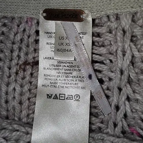 Free People  Womens Honey Cable Knit Oversized‎ Chunky Sweater XS