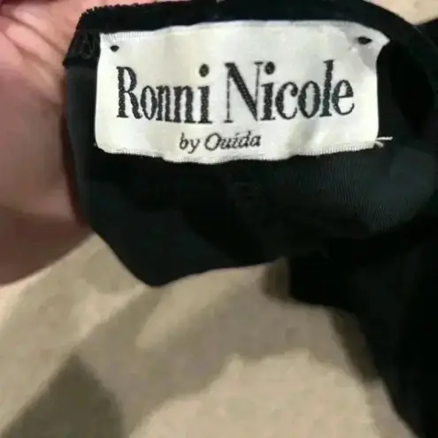 Ronni Nicole  Women's Long Black Velvet Dress